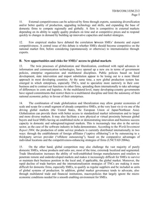 Promoting the Export Competitiveness of SMEs | PDF