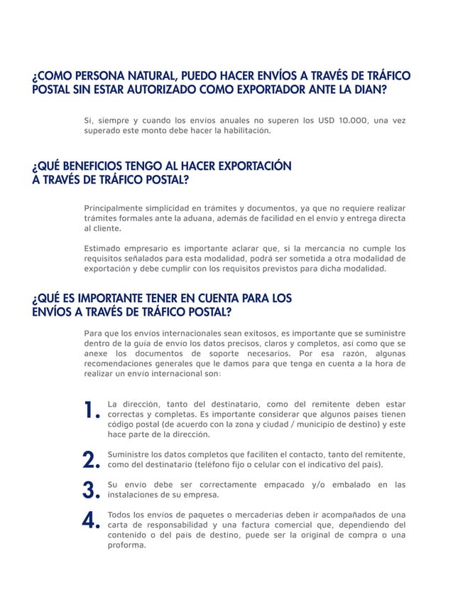 GUÍA PRÁCTICA PARA EXPORTACIÓN POR TRÁFICO