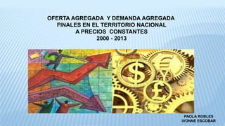 PAOLA ROBLES
IVONNE ESCOBAR
OFERTA AGREGADA Y DEMANDA AGREGADA
FINALES EN EL TERRITORIO NACIONAL
A PRECIOS CONSTANTES
2000 - 2013
 