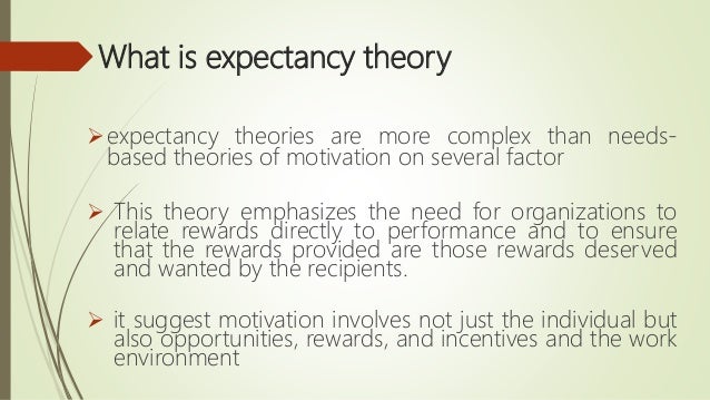 what is the expectancy of a expectancy theory what is the expectancy of a expectancy theory