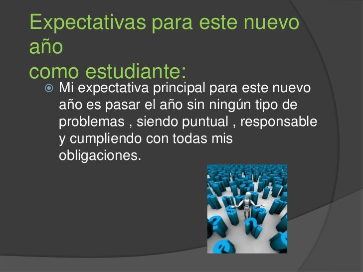 Expectativas para este año lectivo