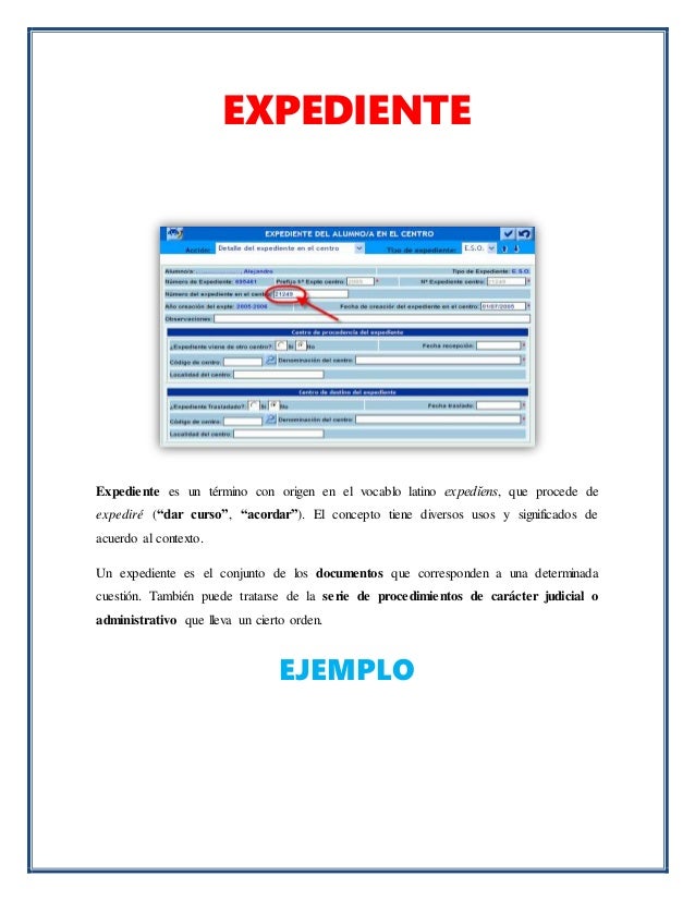 Expediente