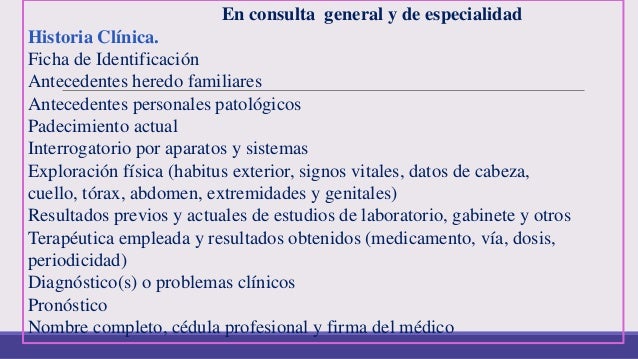 EXPEDIENTE CLINICO. NOM004SSA32012 DEL EXPEDIENTE CLÍNICO