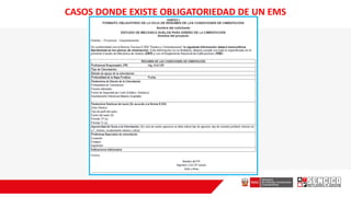 CASOS DONDE EXISTE OBLIGATORIEDAD DE UN EMS
 