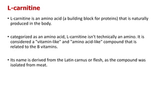 l-carnitine drug study scribd Godex and Carnitine Orotate | PDF | Hepatitis PDF) L-Carnitine - Metabolic Functions