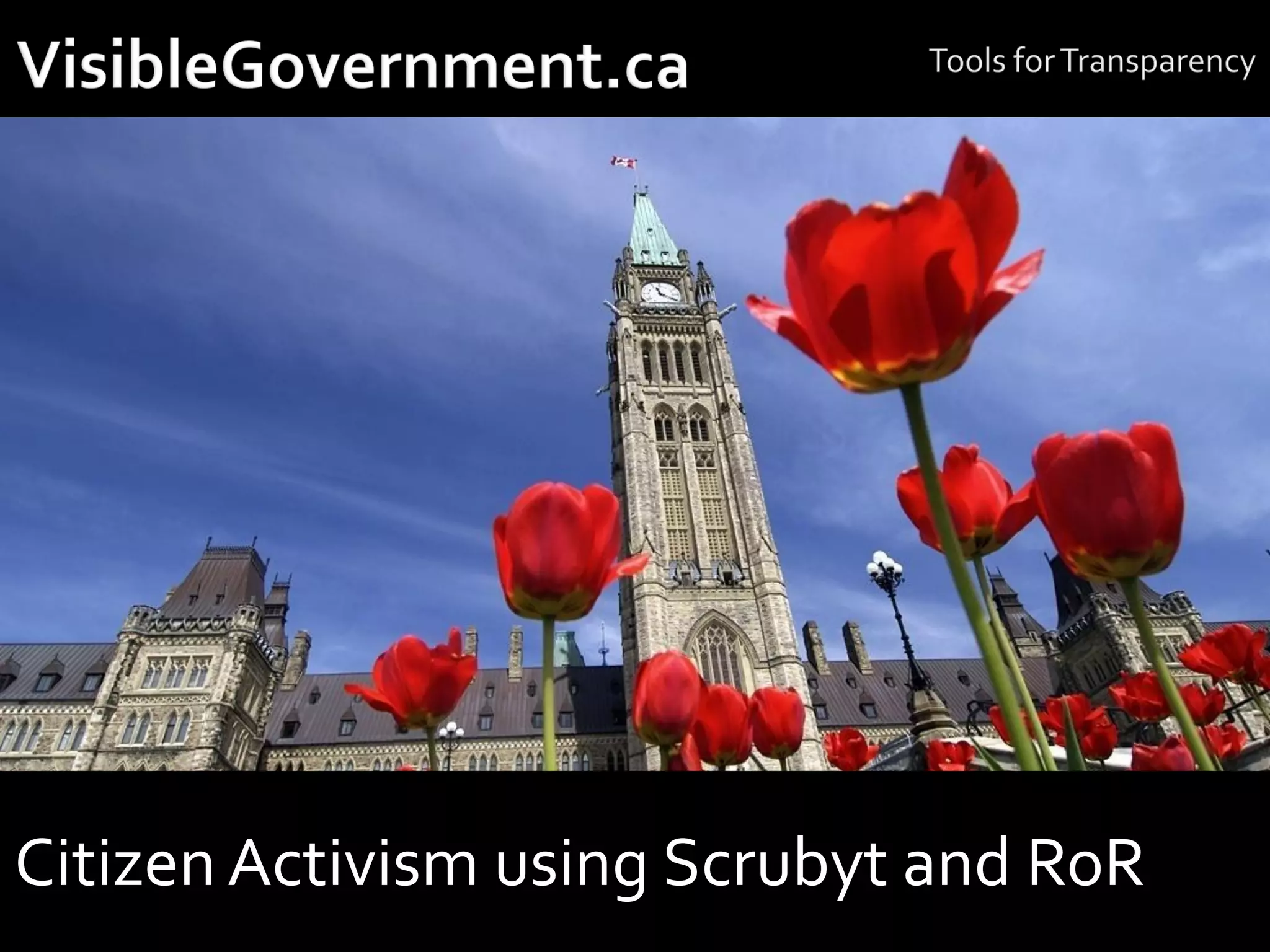 VisibleGovernment.ca Expense Visualizer Pilot - Montreal on Rails