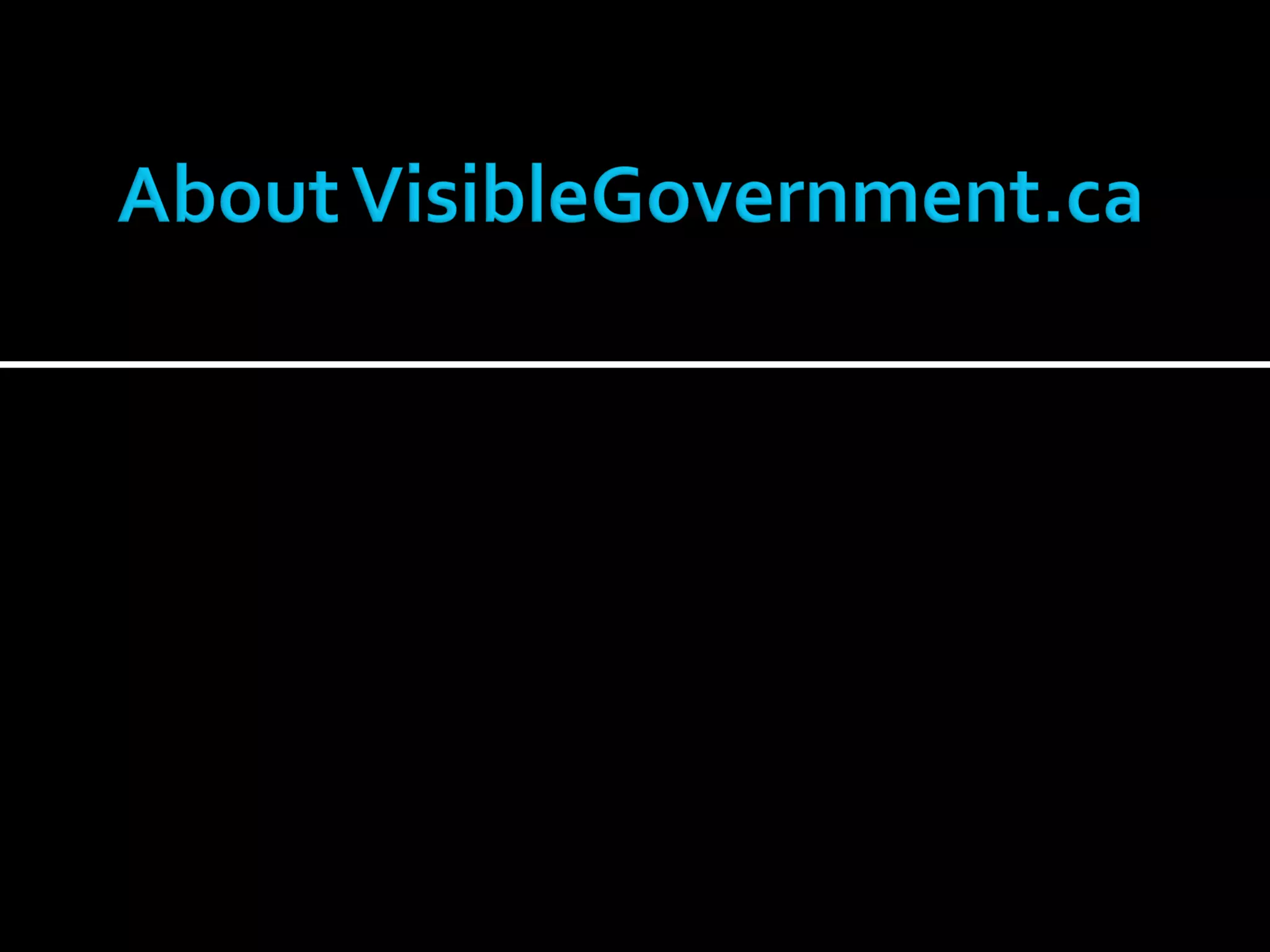 VisibleGovernment.ca Expense Visualizer Pilot - Montreal on Rails
