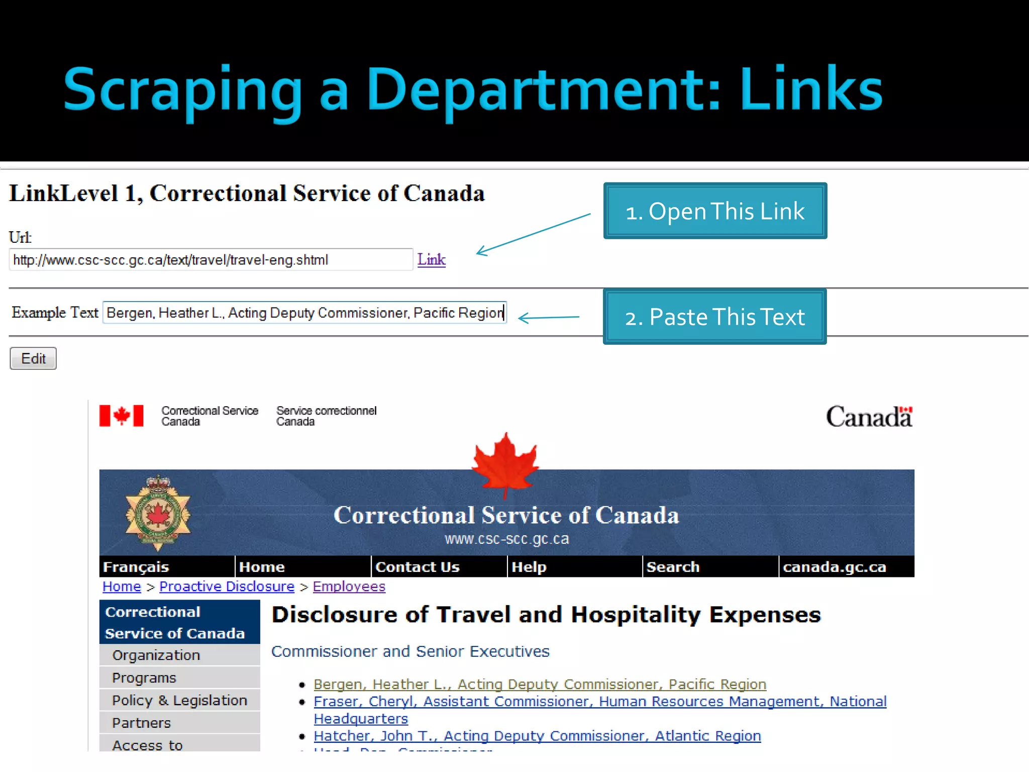 VisibleGovernment.ca Expense Visualizer Pilot - Montreal on Rails
