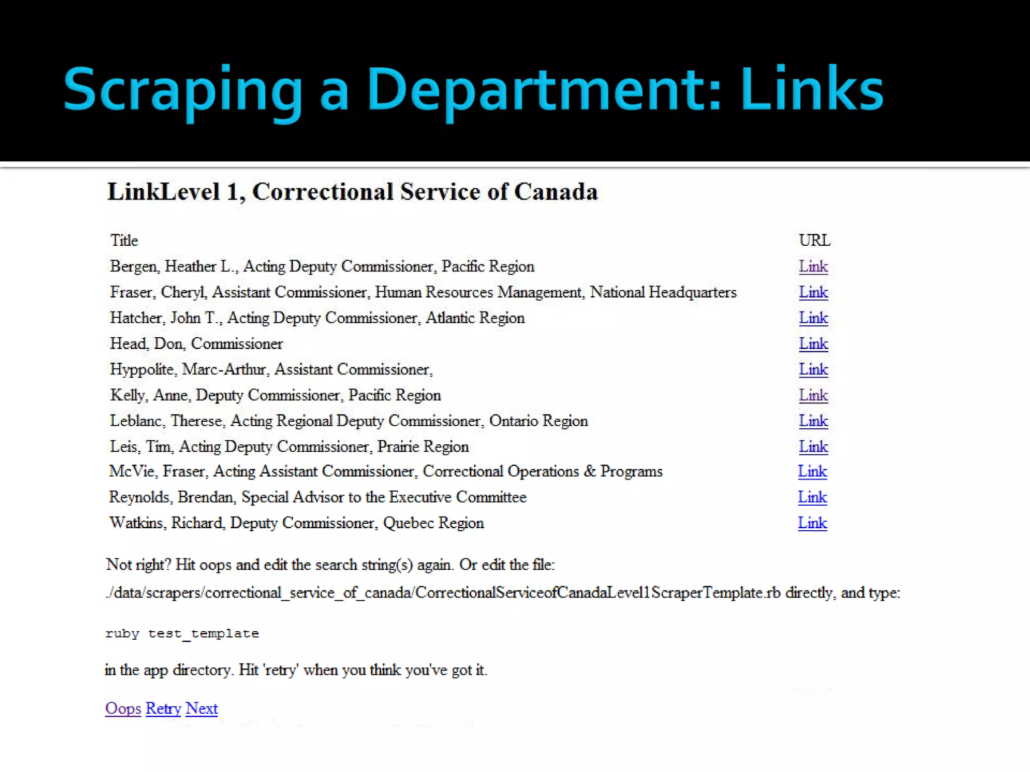 VisibleGovernment.ca Expense Visualizer Pilot - Montreal on Rails