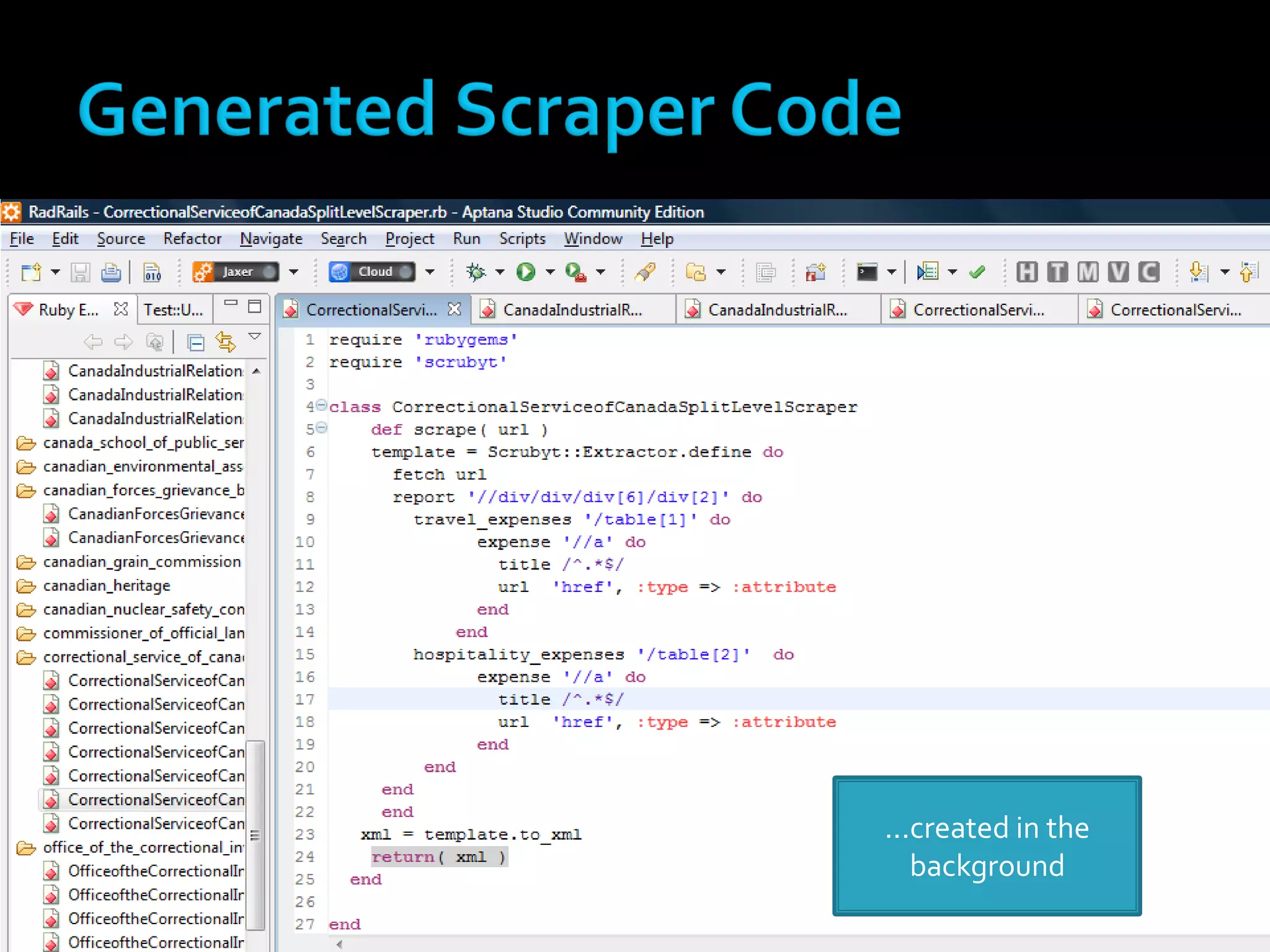 VisibleGovernment.ca Expense Visualizer Pilot - Montreal on Rails