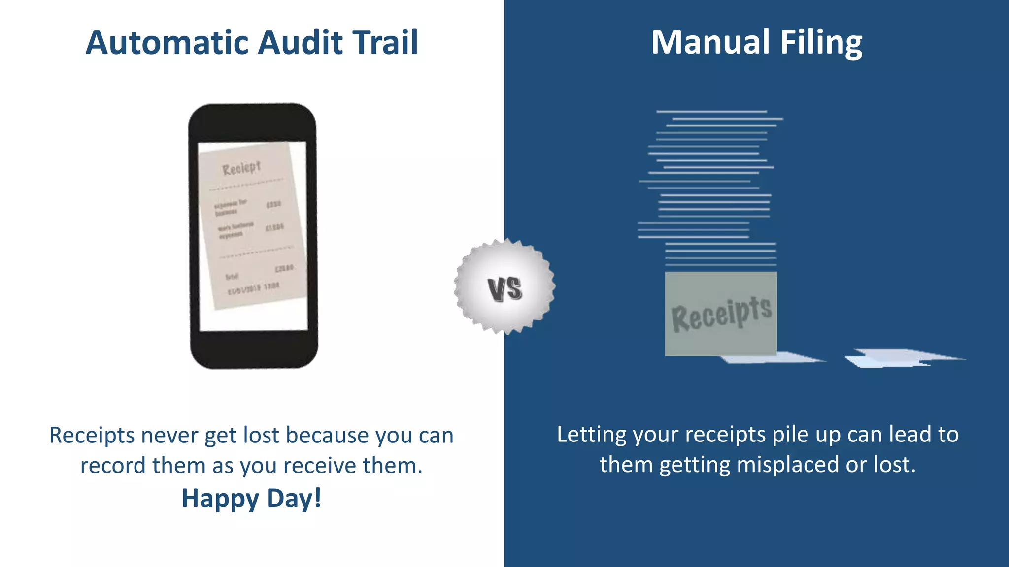 Expense apps vs shoe box of receipts PPT