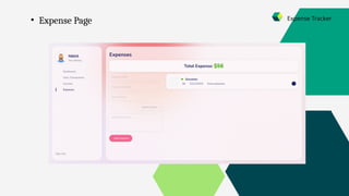 • Expense Page Expense Tracker
 