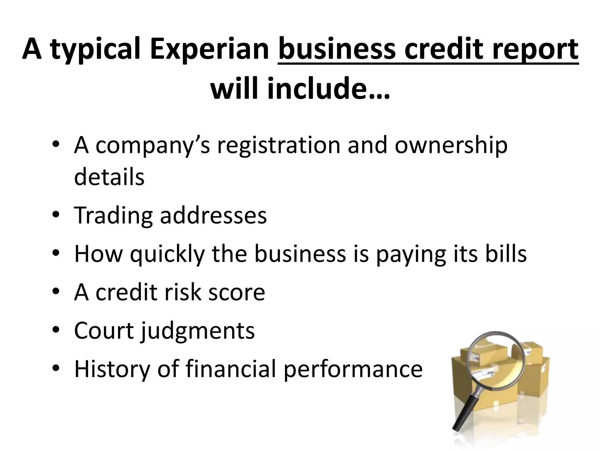 Experian and Equifax Business Credit Scoring | PPTX