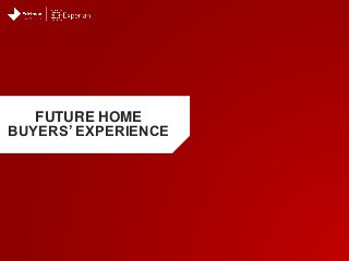 FUTURE HOME
BUYERS’ EXPERIENCE
 