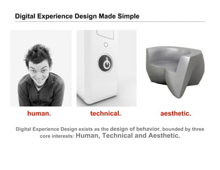 Experience Design + The Digital Agency (Phizzpop version)