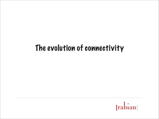 The evolution of connectivity
 