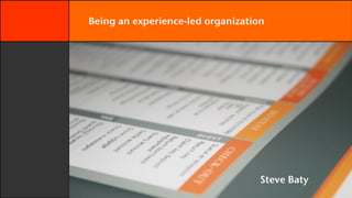 Being an experience-led organization