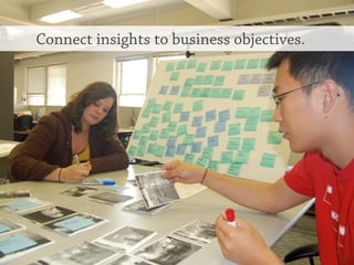 Connect insights to business objectives.




                                           12
 