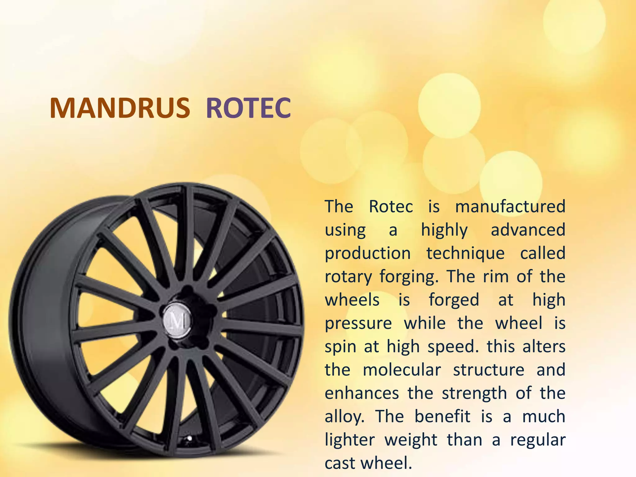 Experience Better Driving With Mandrus Wheels | PPTX