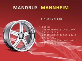 Experience Better Driving With Mandrus Wheels | PPTX | Automotive
