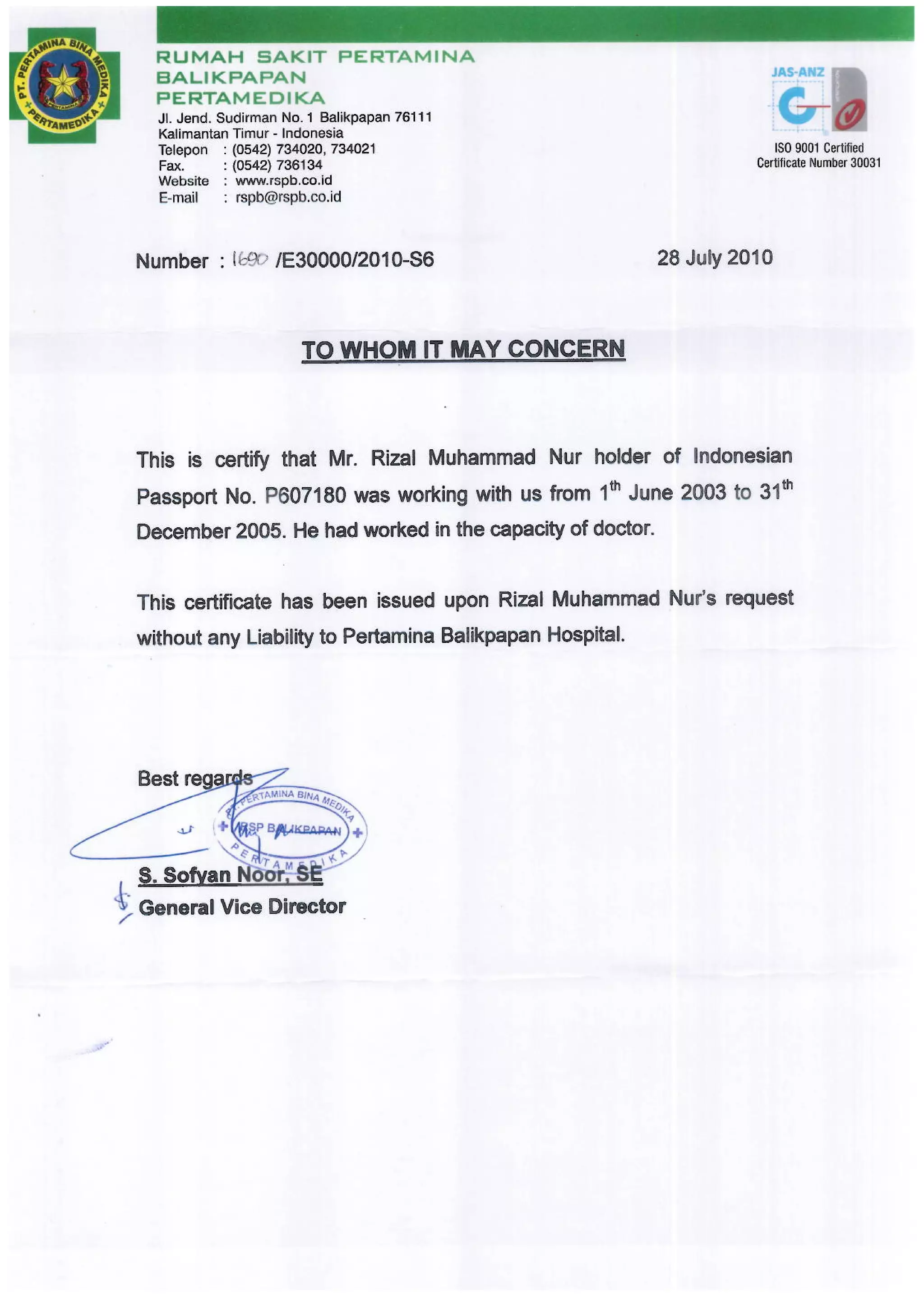 Experience Certificates Rizal Muhammad Nur (3)