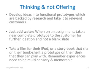 Experience design and design thinking | PPTX
