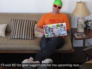 I’ll visit REI for gear suggestions for my upcoming race… 