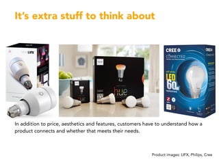 It’s extra stuff to think about
Product images: LIFX, Philips, Cree
In addition to price, aesthetics and features, custome...