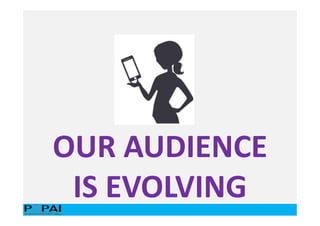 OUR AUDIENCE
IS EVOLVING
 