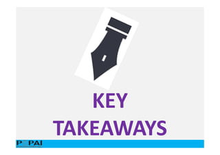 KEY
TAKEAWAYS
 
