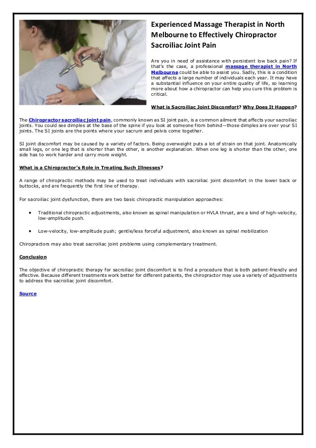 Experienced massage therapist in north melbourne to effectively