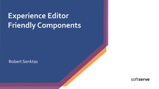 Experience Editor
Friendly Components
Robert Senktas
 
