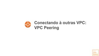 Conectando à outras VPC:
VPC Peering
 