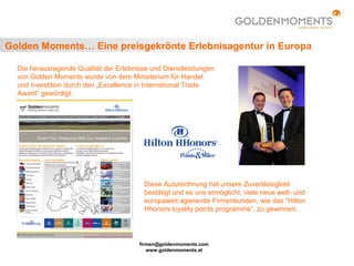 Experience hunters   golden moments overview austria