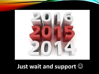 Just wait and support 
 