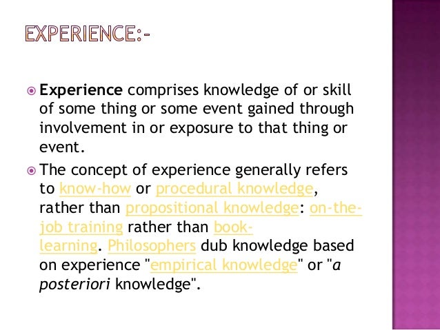 experience is the father of wisdom essay