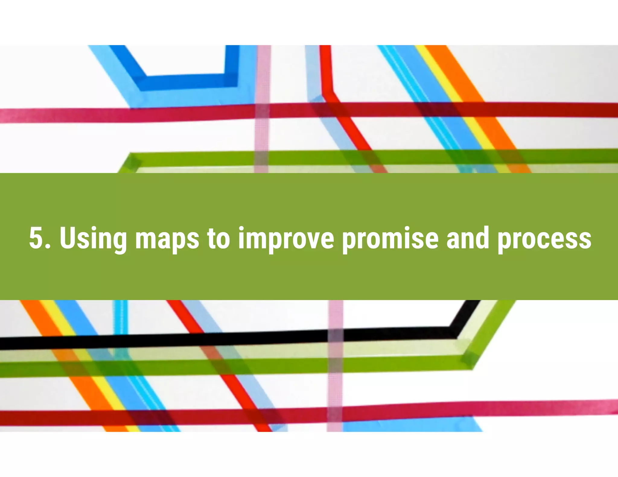 5. Using maps to improve promise and process
 