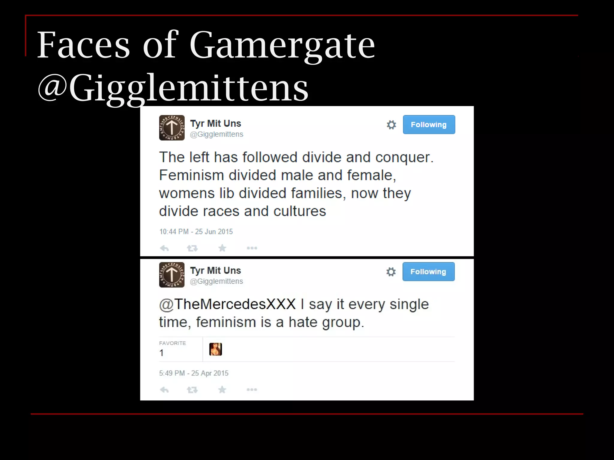 Faces of Gamergate
@Gigglemittens
 