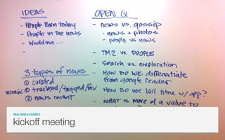 REAL WORLD EXAMPLE


kickoff meeting
 