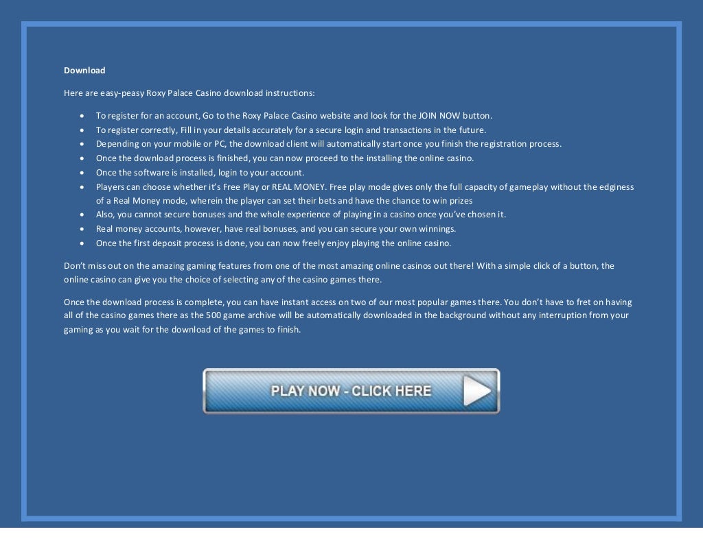 Experience Roxy Palace Casino s Download Client Bonuses And Free Spi 