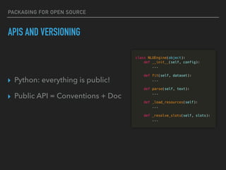 PACKAGING FOR OPEN SOURCE
SEMANTIC VERSIONING
1.3.2
 
