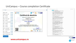 UniCampus – Course completion Certificate
www.unicampus.ro
 