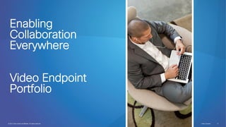 © 2012 Cisco and/or its affiliates. All rights reserved. Cisco Connect 11
Enabling
Collaboration
Everywhere
Video Endpoint
Portfolio
 