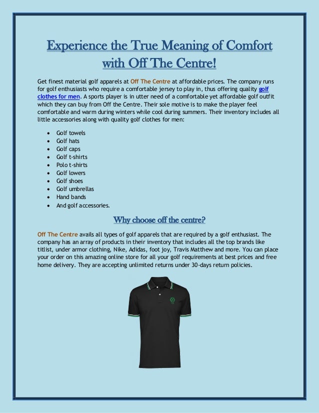 Experience The True Meaning Of Comfort With Off The Centre