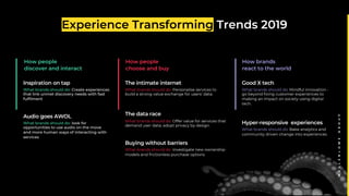 Experience Transforming Trends 2019