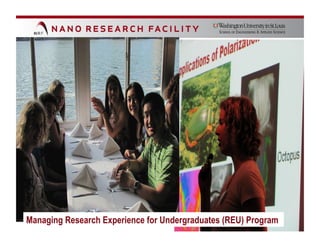 Managing Research Experience for Undergraduates (REU) Program
 