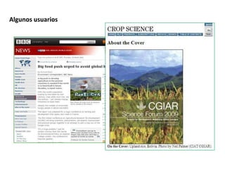 Experiencia del Centro Internacional de Agricultura Tropical (CIAT) en la comunicación pública de la ciencia a través de la web 2.0