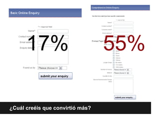 17%                         55%

¿Cuál creéis que convirtió más?
 