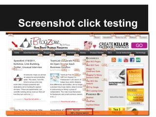 Screenshot click testing
 