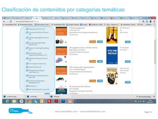 Clasificación de contenidos por categorías temáticas




                      www.bluebottlebiz.com  www.bluebottlebooks.com   Page nº 4
 